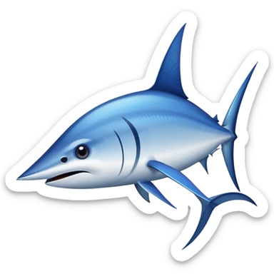 Swordfish with pointed nose sticker