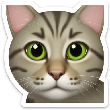 christmas tabby cat greenish eyes sticker