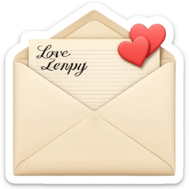 love letter modern sticker