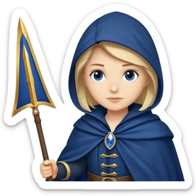 Sapphire Marshal + navy cloak + banner spear sticker
