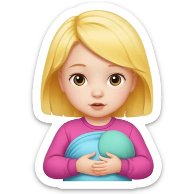 Baby Girl, Different Pose, different outfit, single Baby Girl only. sticker