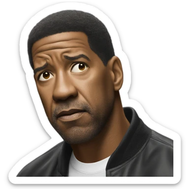 Denzel Washington quivering lip sticker