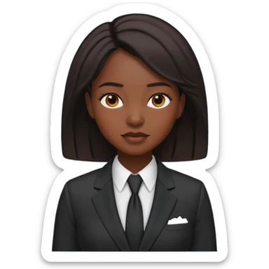 black queen with suit sticker