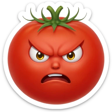 Angry tomato sticker