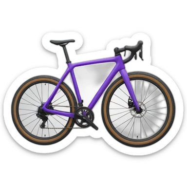 Bicicleta gravel morada  sticker
