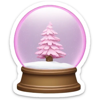 Pink snow globe  sticker