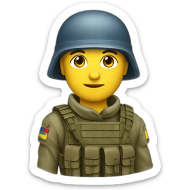 Ukrainian soldier sticker