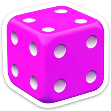 neon pink plue violet dice sticker