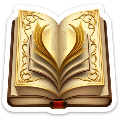 a magic book of knowledge sticker
