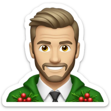 David beckham at christmas sticker
