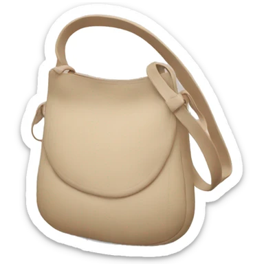 Beige sling simple bag sticker