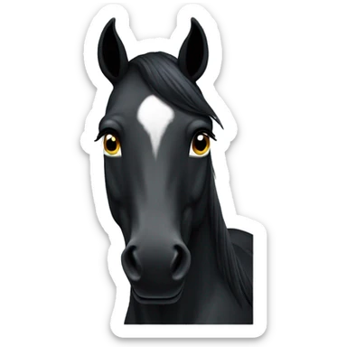 black horse sticker