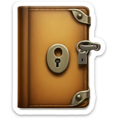 vintage diary with lock and key sticker