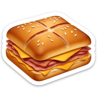 a small piece of lardon, cartoon style sticker