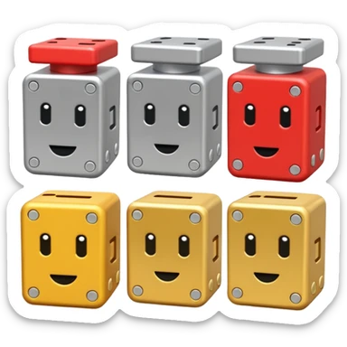 Platinum, gold, and silver numberblocks sticker