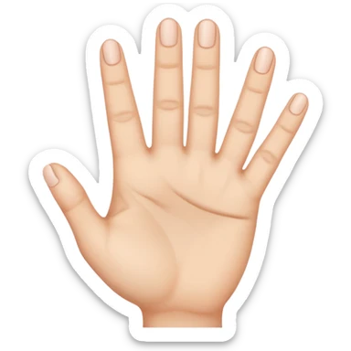 A hand holding up the first 3 fingers and then others are down sticker