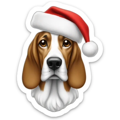 Snoop dog wearing a Santa suit with hat sticker