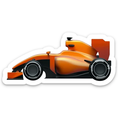 Orange and black f1 car sticker