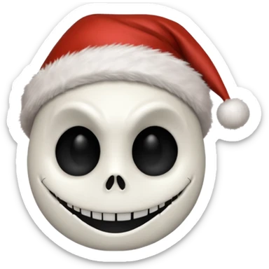jack skellington santa hat sticker