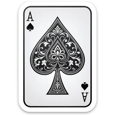 ace of spades playing card sticker
