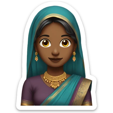 Girl with a saari  sticker