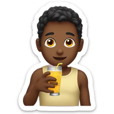 Gay boy drinking 2 beera sticker