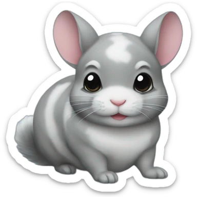 Cute chinchilla sticker