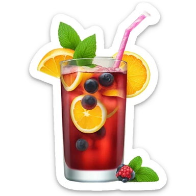 Glass of sangria sticker
