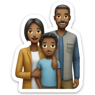 a family with a child who wants to live in their own home sticker