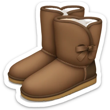 Cute mocha brown uggs sticker