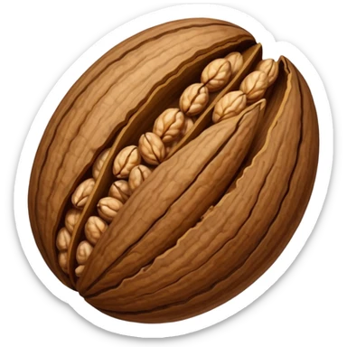 walnut seed of the walnut tree. no face! sticker