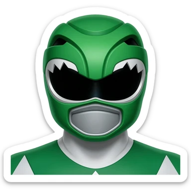 Angry green might morphing power ranger sticker