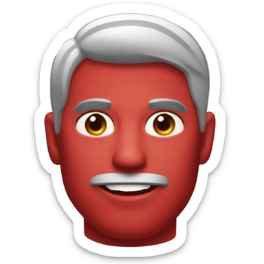 toro agreivo color rojo sticker