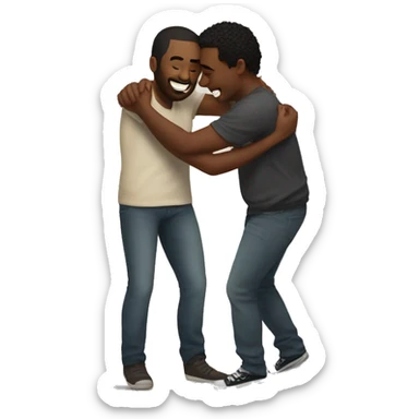 Hugs with boyfriend, big spoon sticker