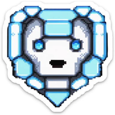 maximum blocky ultra-abstract pixel art Minecraft diamond emoji with only 2-4 large square pixels sticker