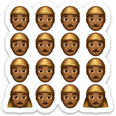 sanxingdui bronze man emoji set sticker