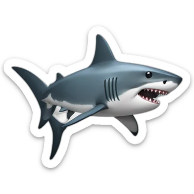 A shark with a head of wolf sticker