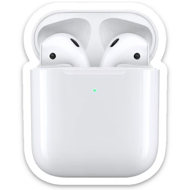 Airpods 4 on an iphone  sticker