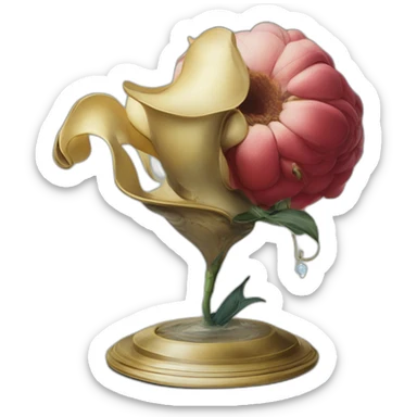 Persistence of Memory by Salvador Dali in the style of Disney’s Beauty and the Beast sticker