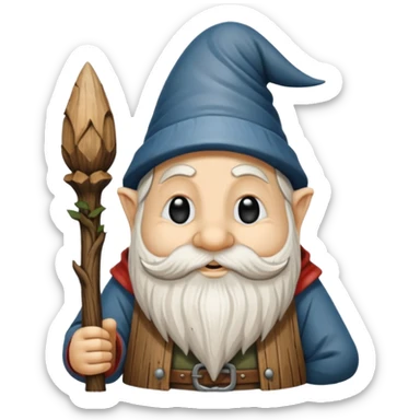 Wood carving. Of knome sticker