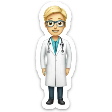 neurologist with neuron sticker
