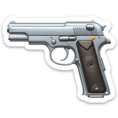 Un emoji con una pistola sticker