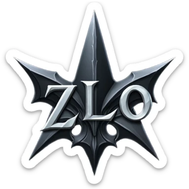 "zlo" text looking very evil sticker