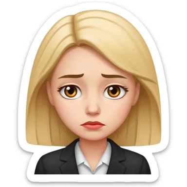 sad business woman sticker