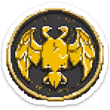 Wu-Tang Clan logo on a gold coin sticker