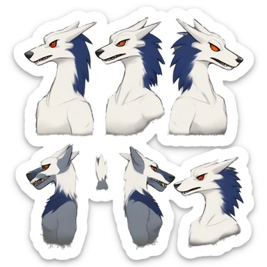 Cool Edgy Modern Vernid-Sergal species by LiLaiRa full body sticker