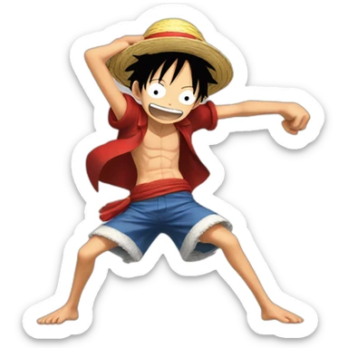 monkey d luffy dancing sticker