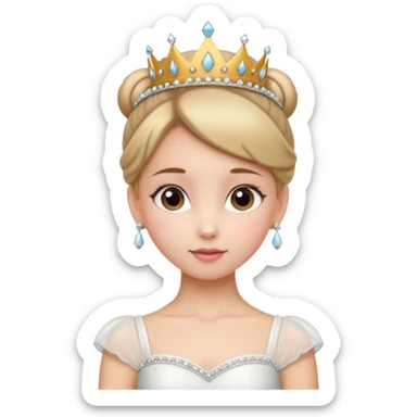 ballet bun princes straight pose sticker