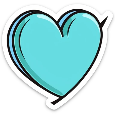 Heart with d+j sticker