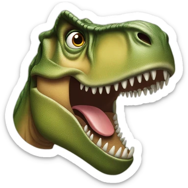 t-rex without lower jaw sticker